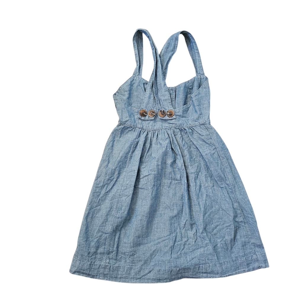 Free People Carolina Chambray Mini Dress 0 - Picture 3 of 7